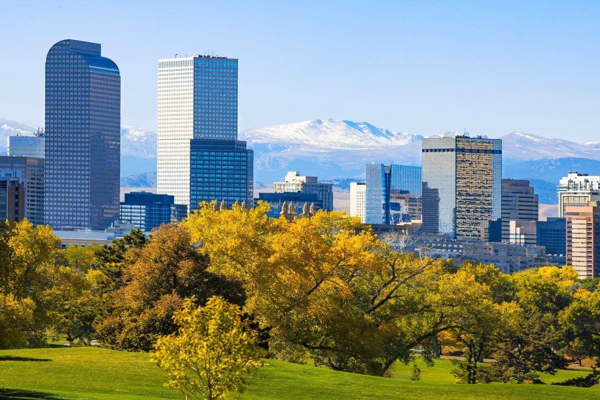 Eberle-orthodontics-hilltop-denver Denver skyline and mountains in background